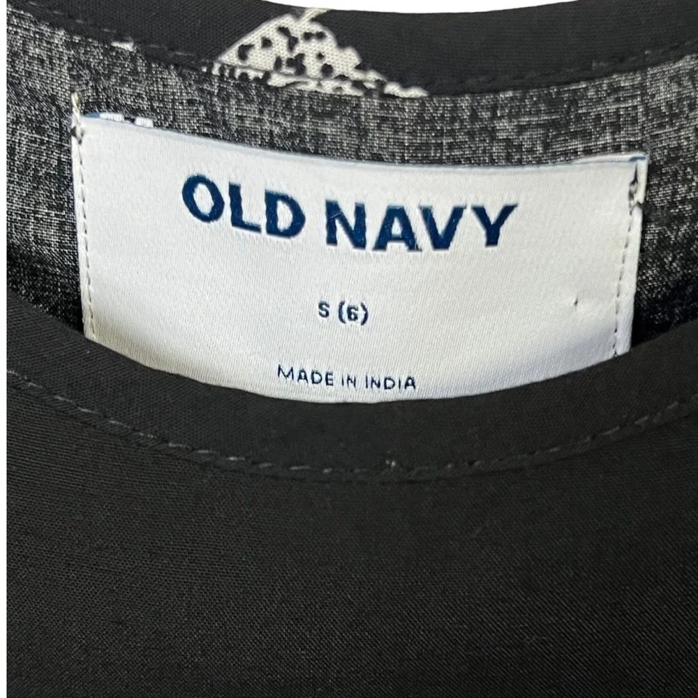 Old Navy Girls Rounder Dress Dalmatian Print Black White Size 6‎ New Fit Flare
